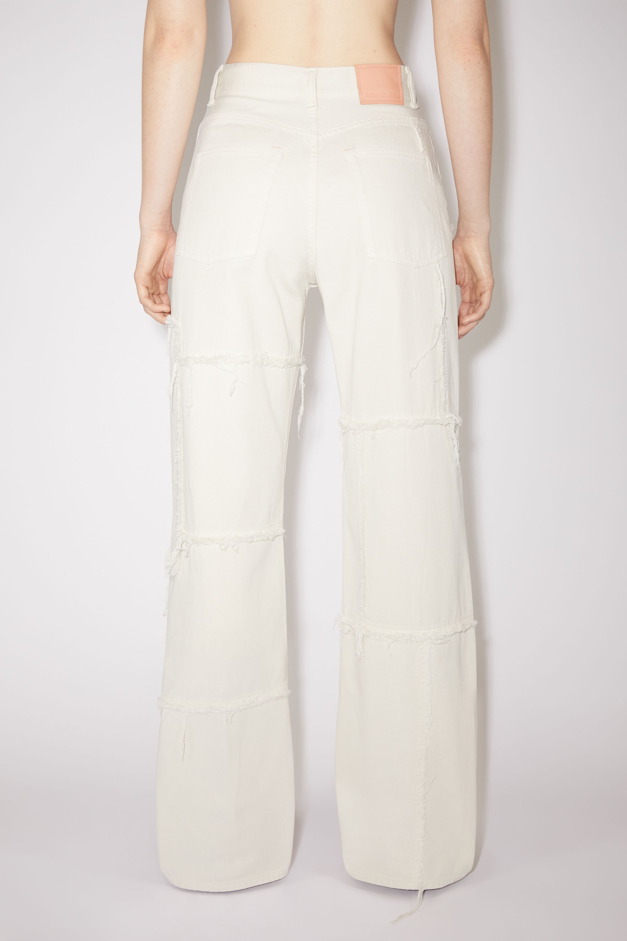 Patchwork loose fit jeans - White - 3