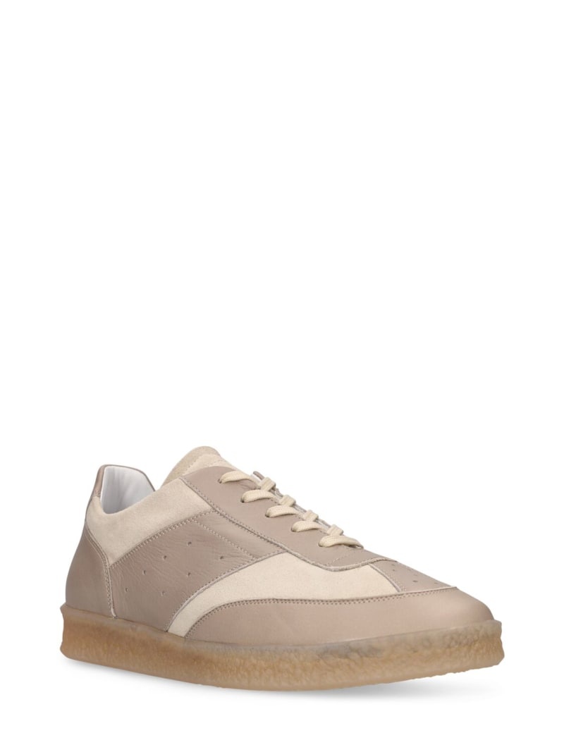 Leather low top sneakers - 2