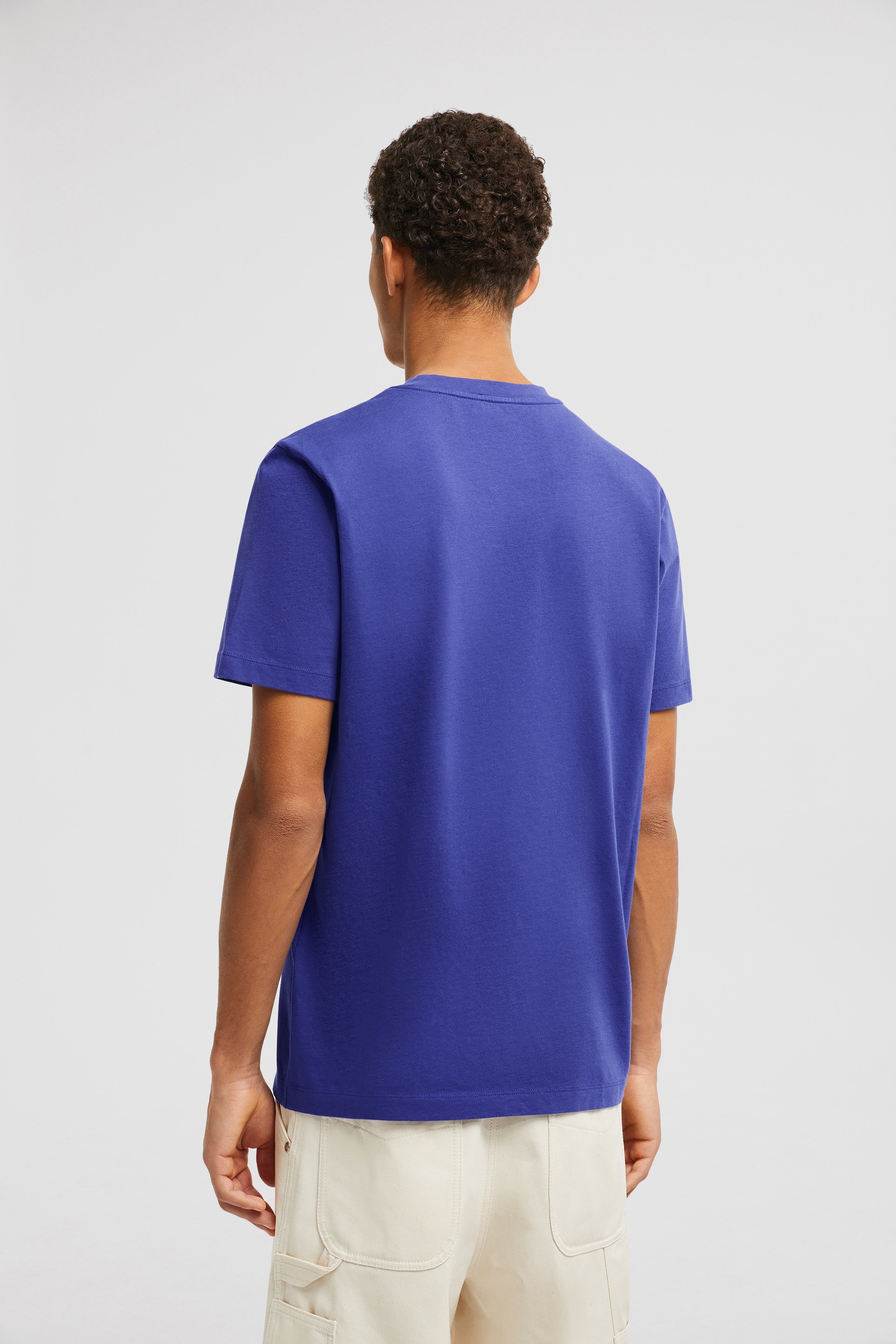 Flocked Logo Cotton T-Shirt - 5