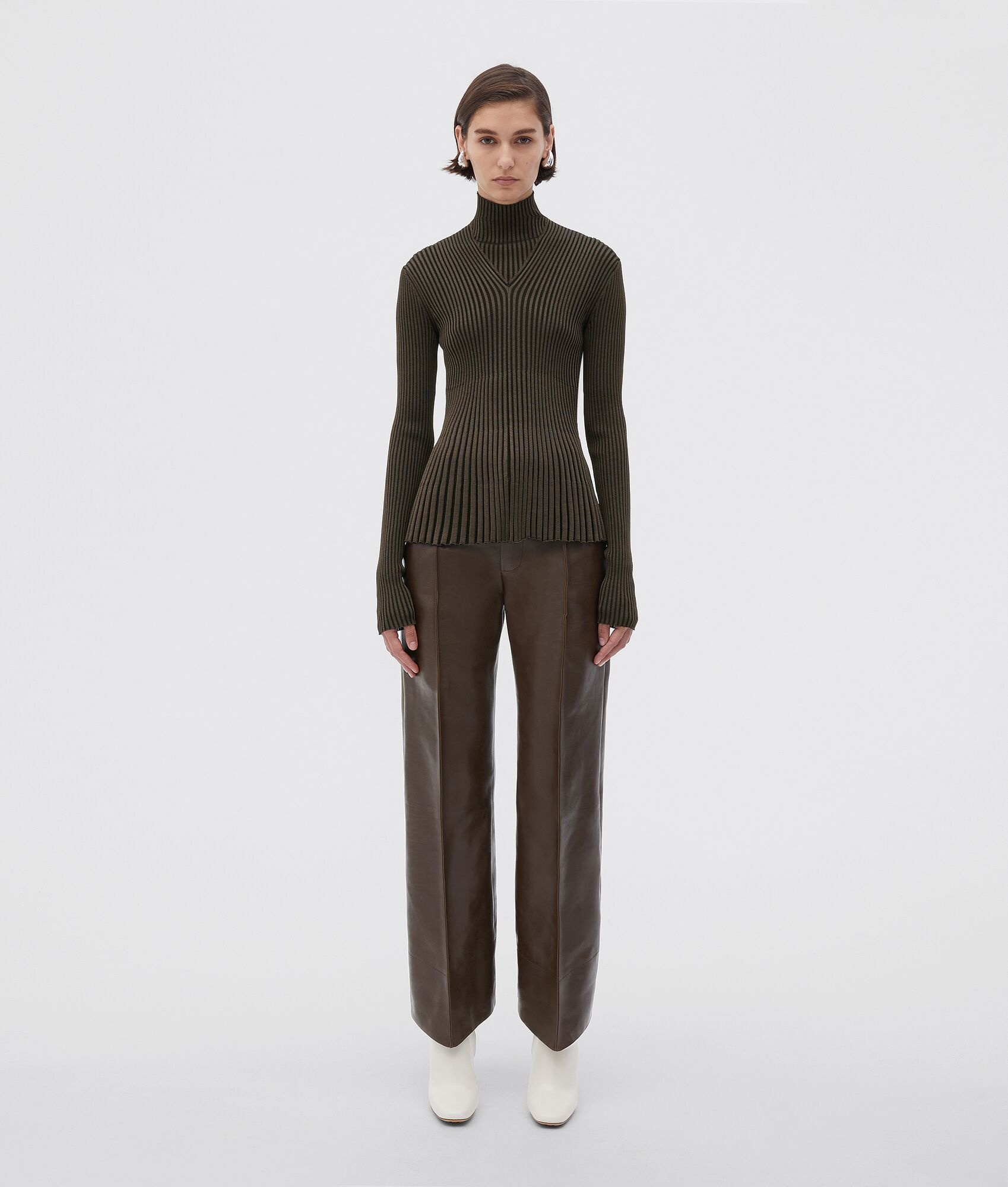 lightweight viscose plissé jumper - 1