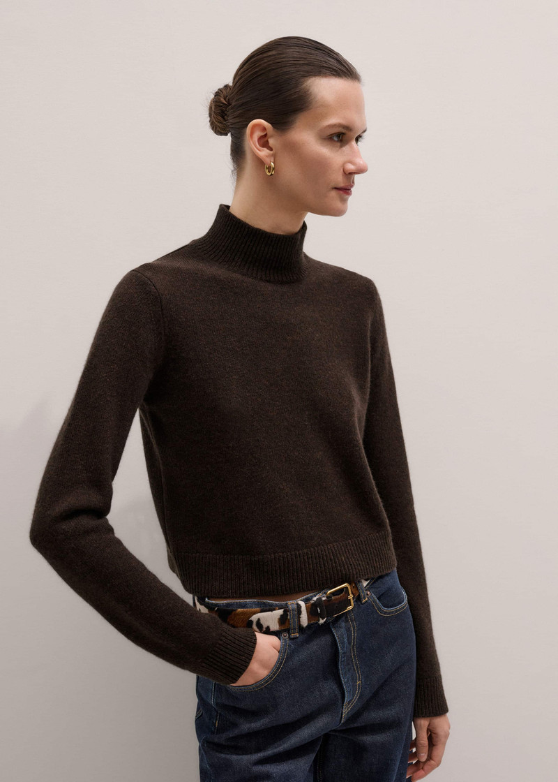 High Neck Crop Sweater 3