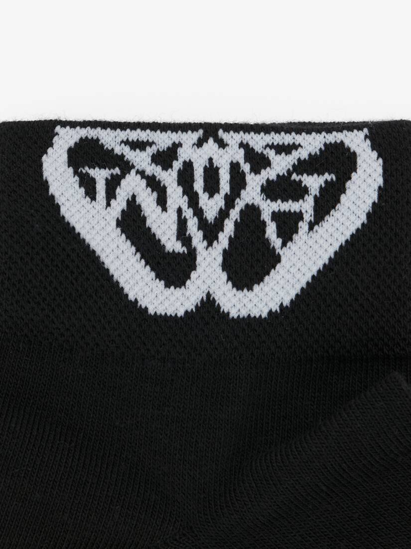 Women's Cut Seal Logo Socks in Black/white - 2