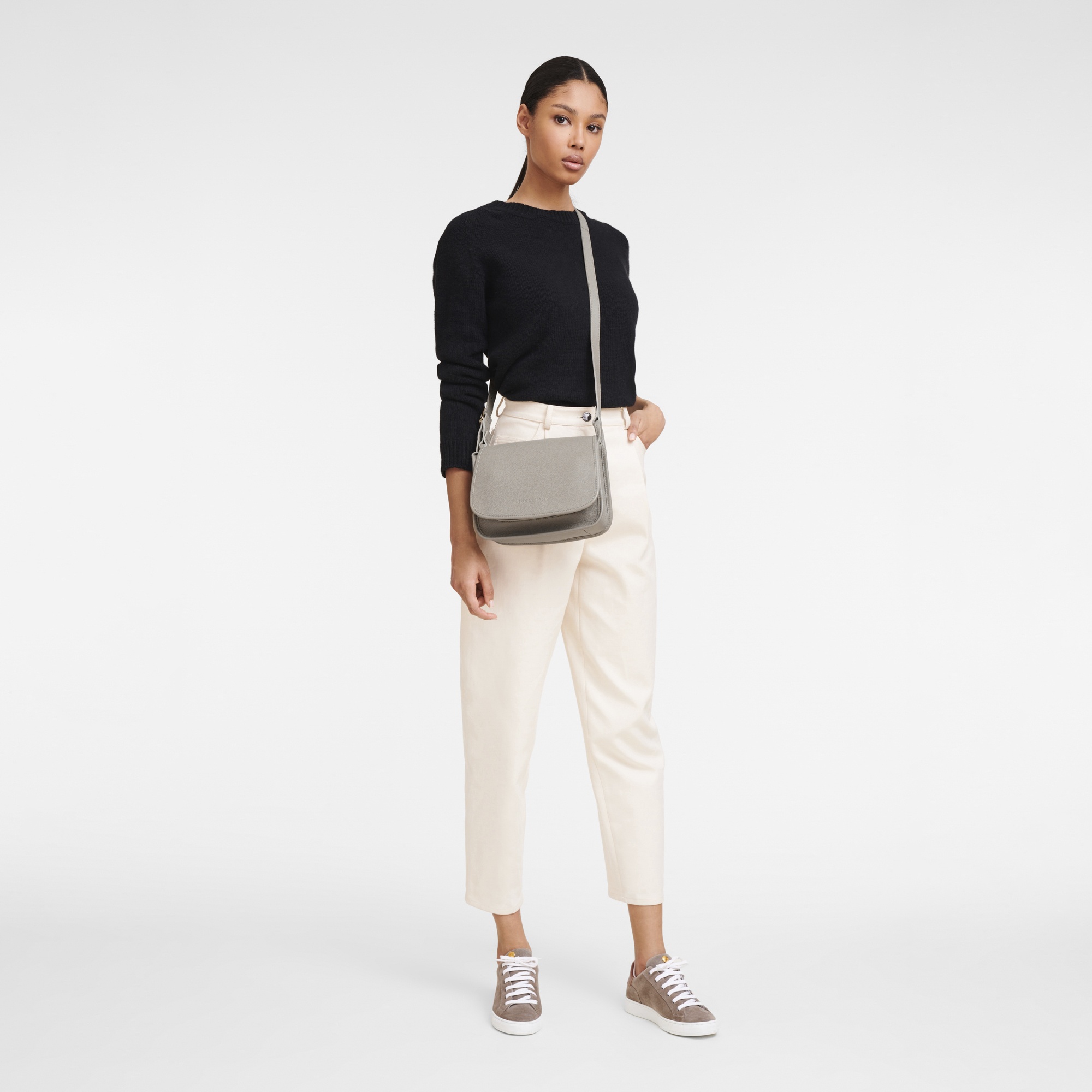 Le Foulonné S Crossbody bag Turtledove - Leather - 2
