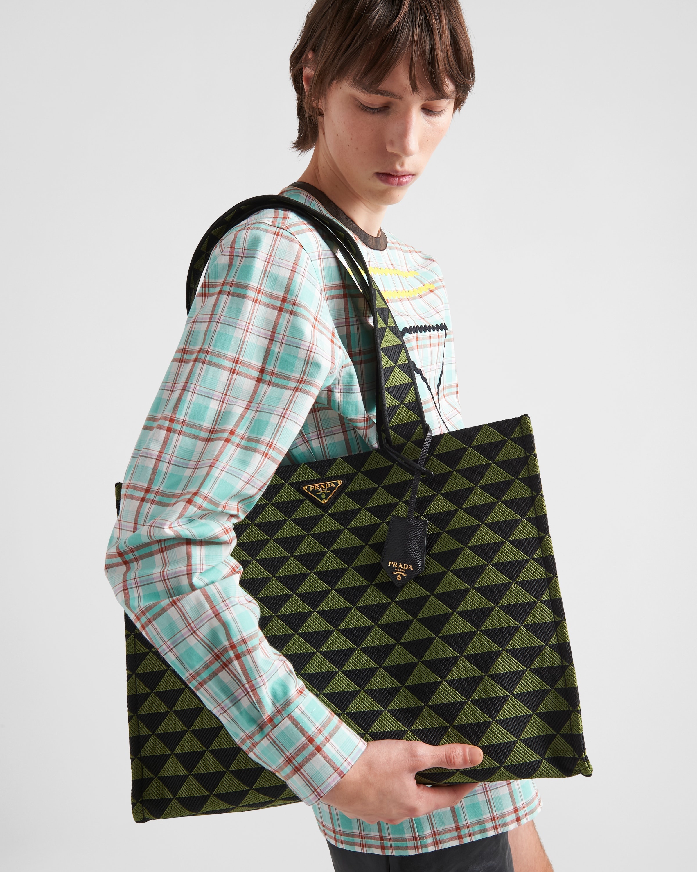 Prada Symbole bag in embroidered fabric - 8