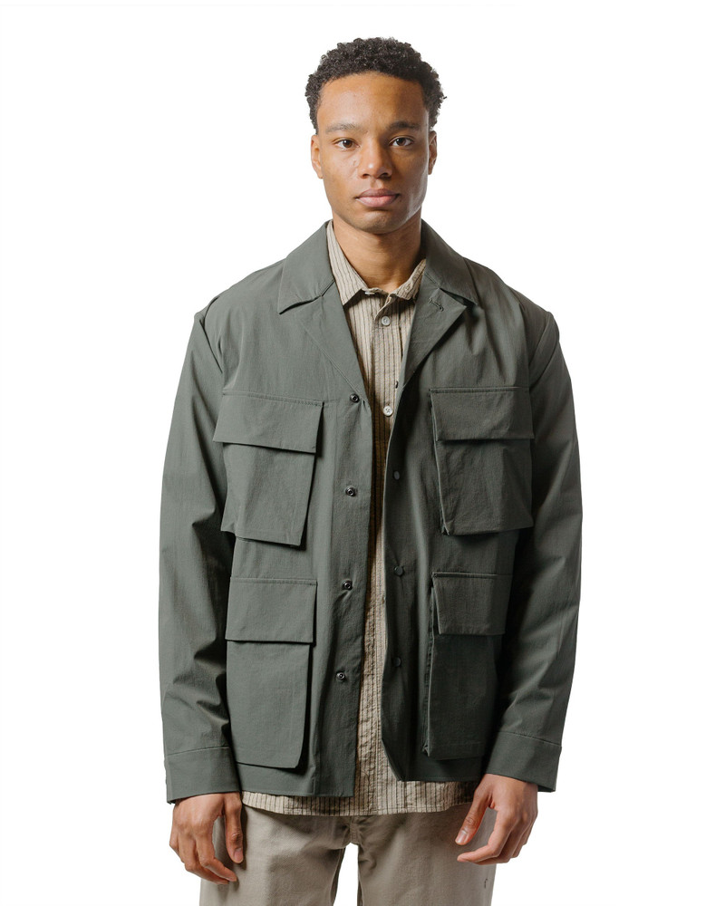 NORSE PROJECTS Mads Travel Light Overshirt Black Olive outlook