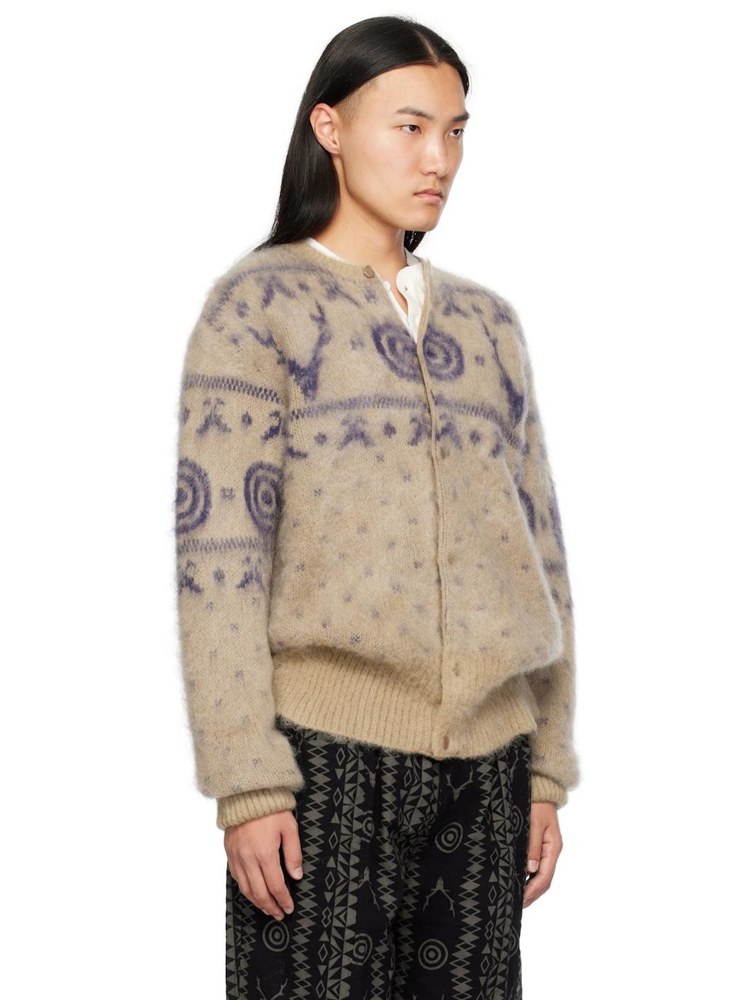 Beige Mohair Cardigan - 2