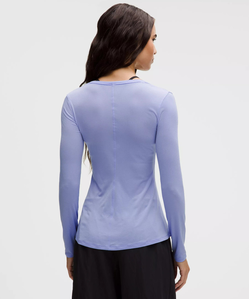 Lightweight Flowy Hem Long-Sleeve Shirt 3