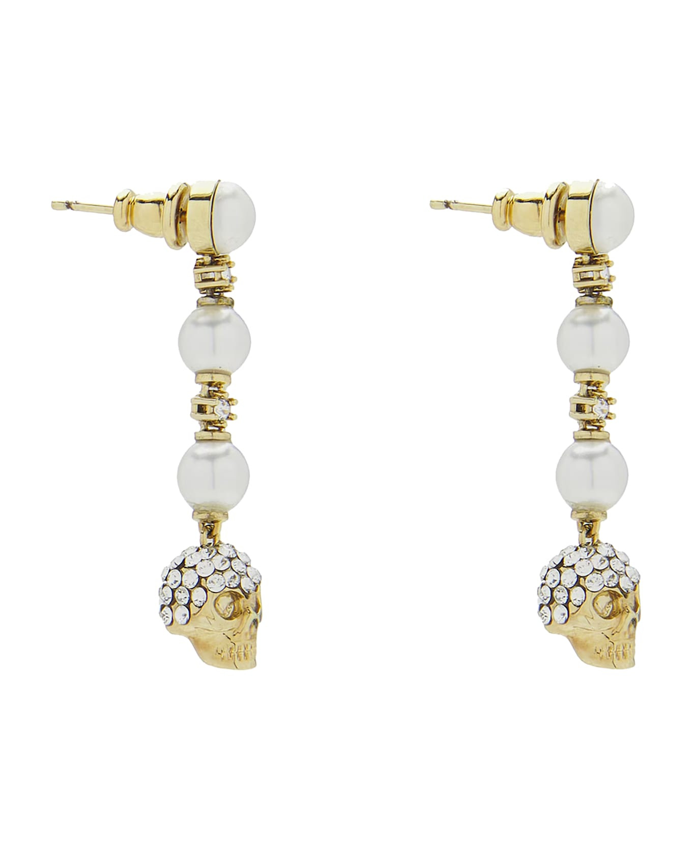 Skull And Pearl Earrings - 2