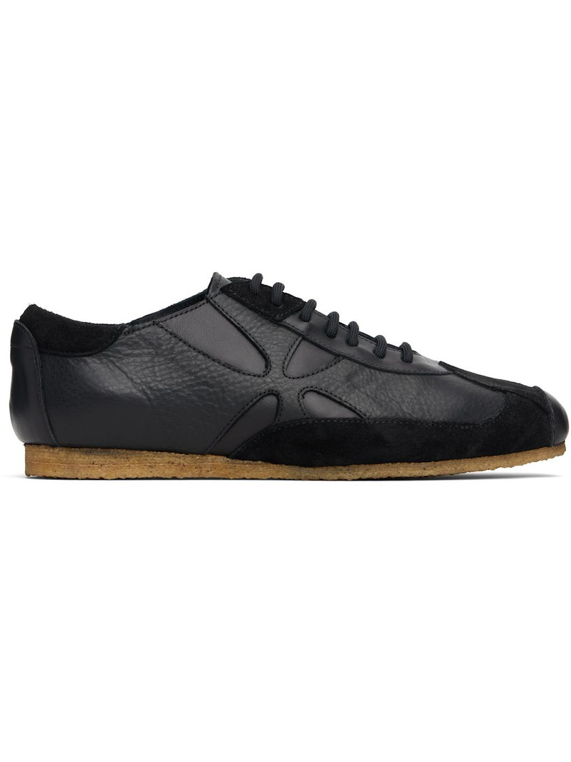 Black Slashed Trainer Sneakers 1