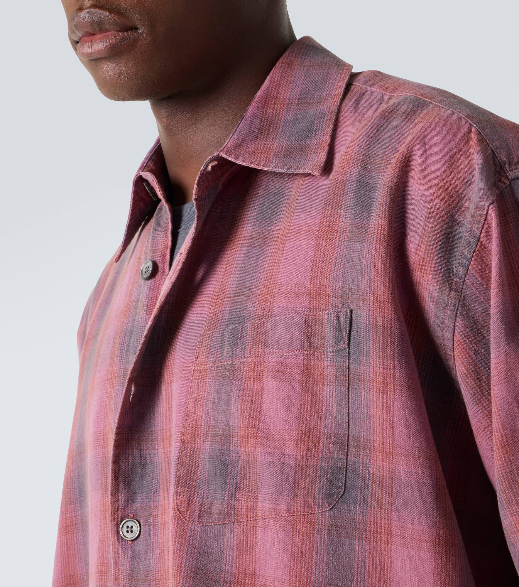 Borrowed plaid cotton flannel shirt - 6