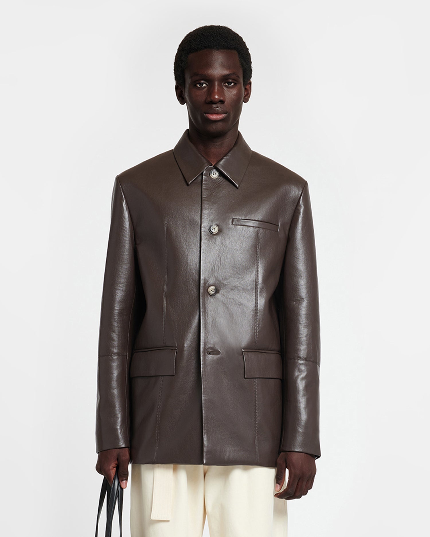 Nanushka leather jacket store