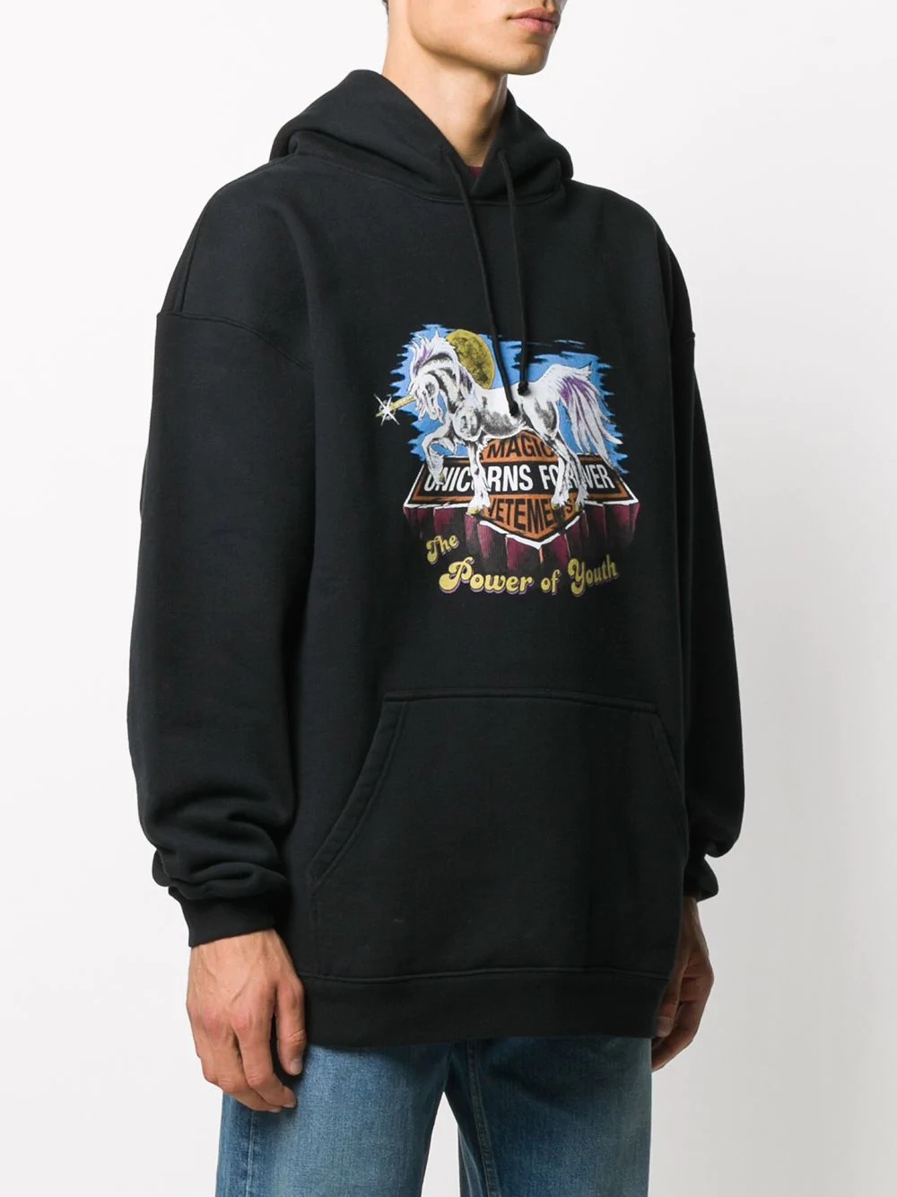 oversize unicorn print hoodie - 4