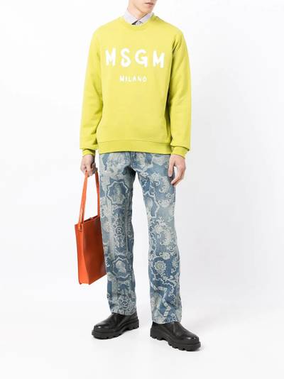 MSGM logo lettering sweatshirt outlook