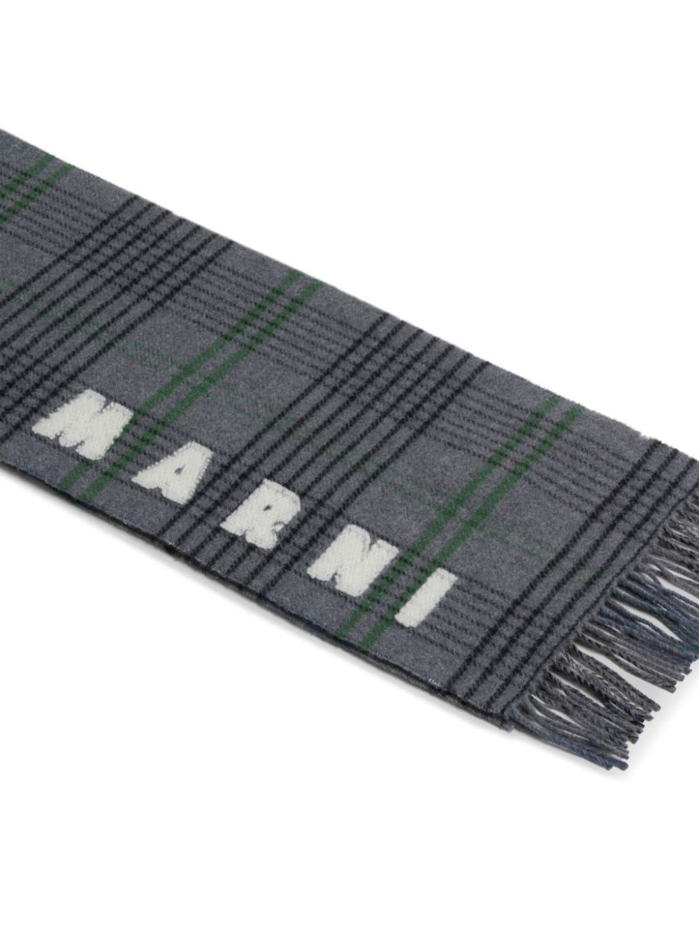 intarsia-knit logo scarf - 2