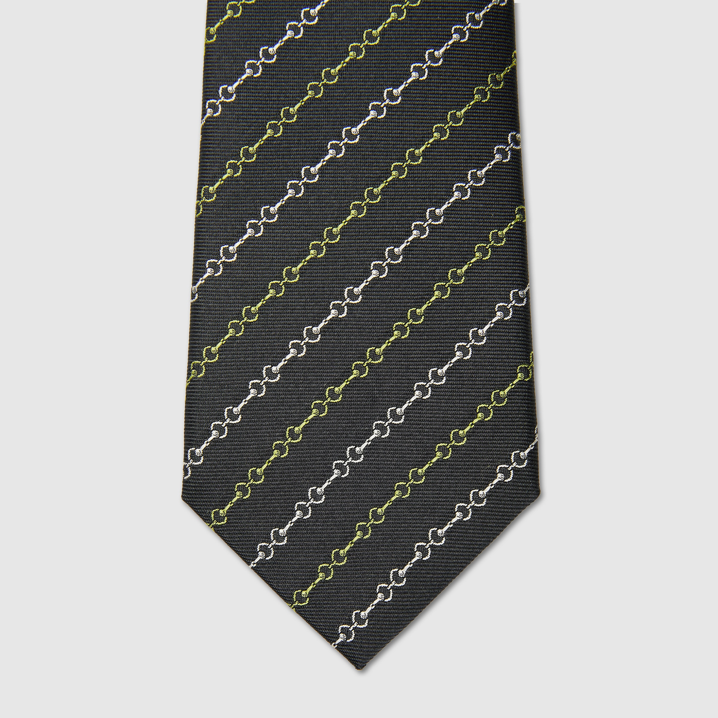 Horsebit silk jacquard tie - 4