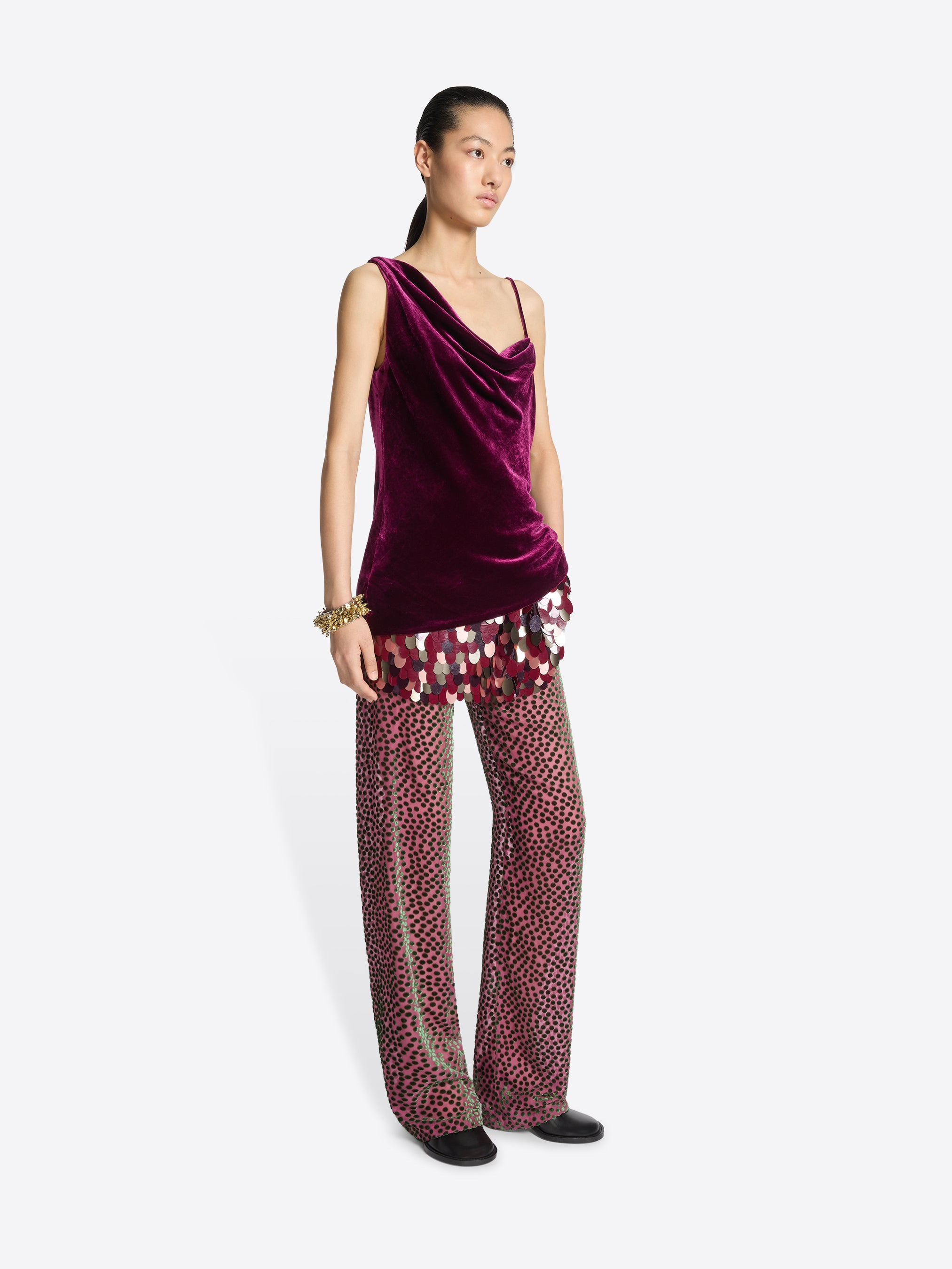 VELVET SLIP TOP - 3