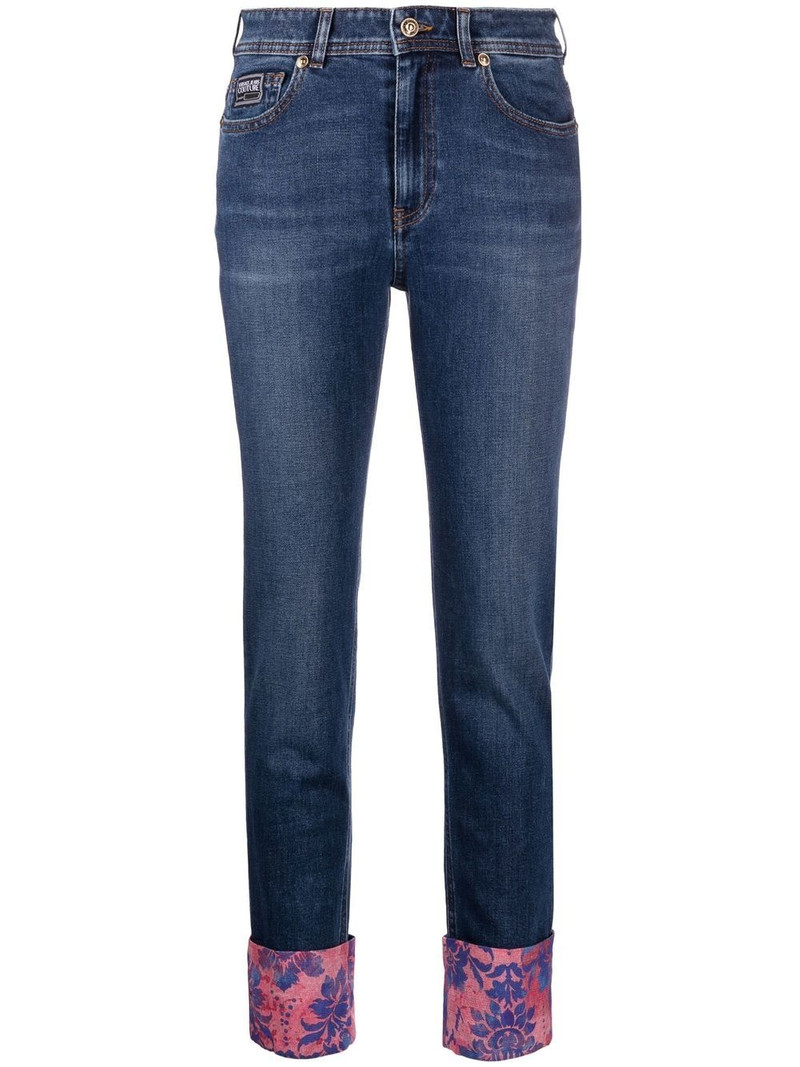 baroque-cuff skinny jeans 1