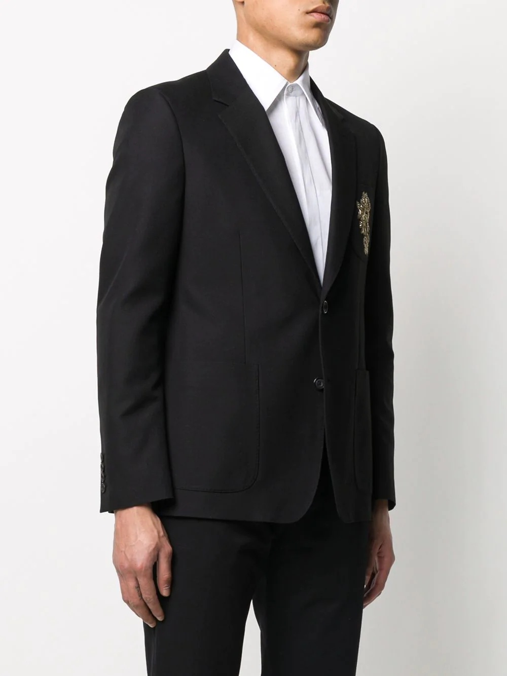 embroidered suit jacket - 3