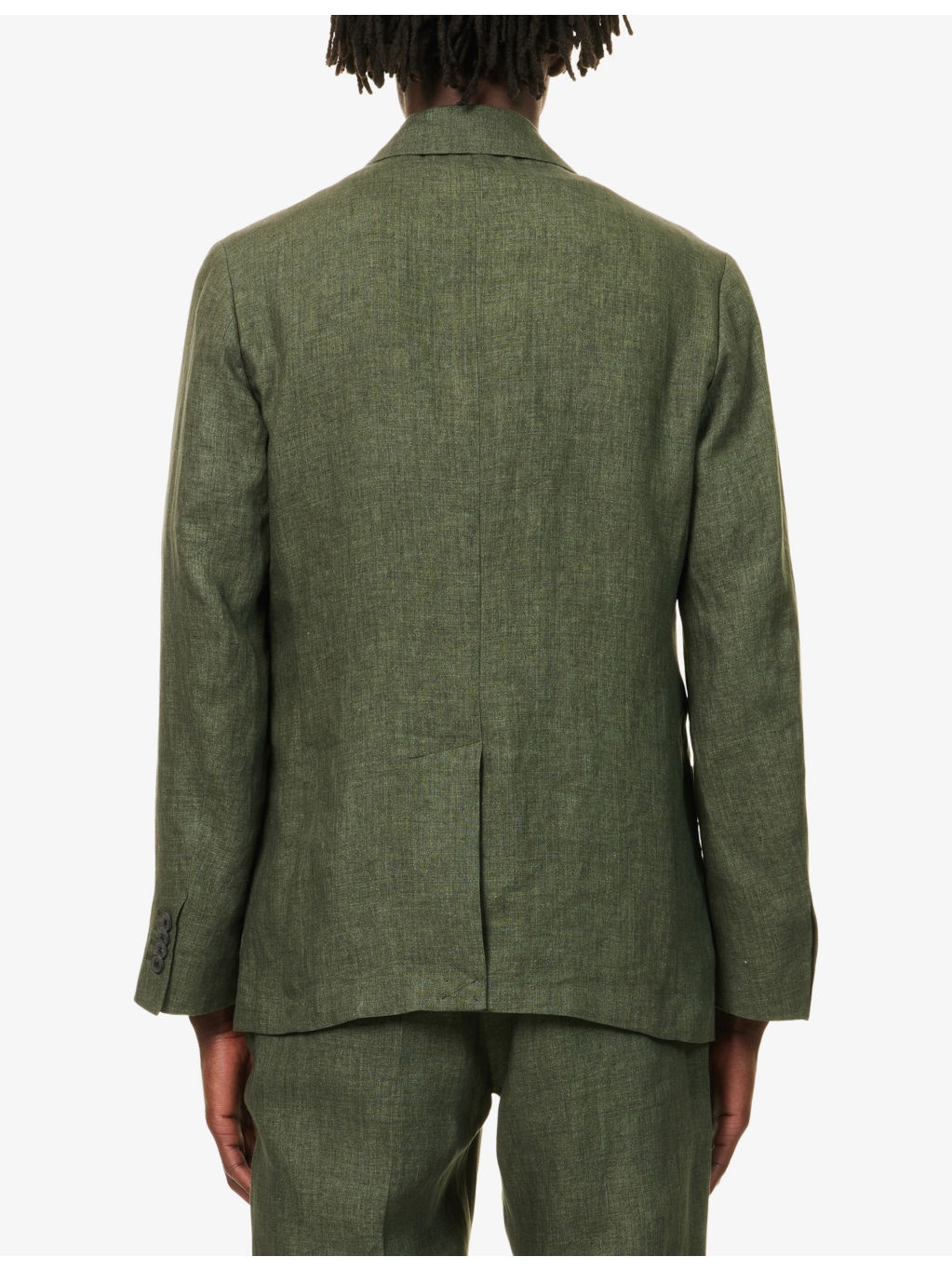 Notched-Lapel Regular-Fit Linen Blazer - 4