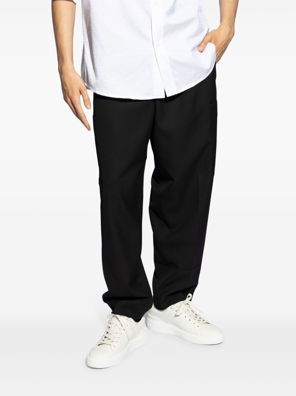 drawstring-waist cargo pants - 3