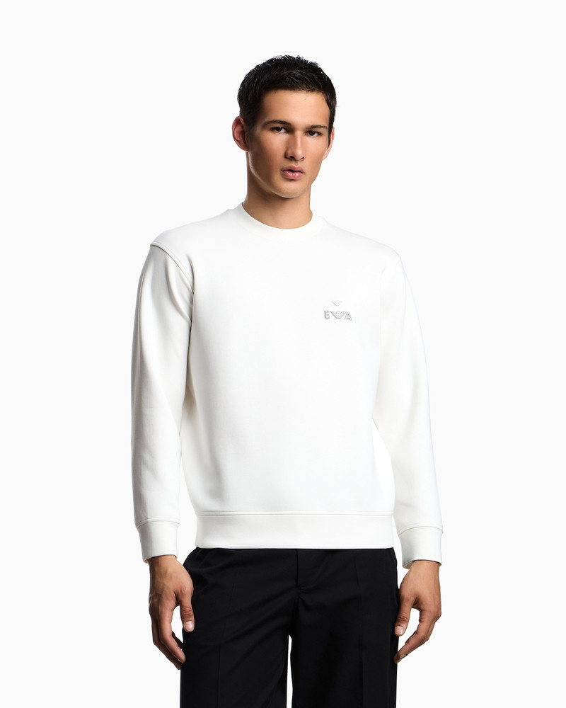 EMPORIO ARMANI ASV JERSEY SWEATSHIRT WITH SUPER-EMBOSSED EA EMBROIDERY outlook