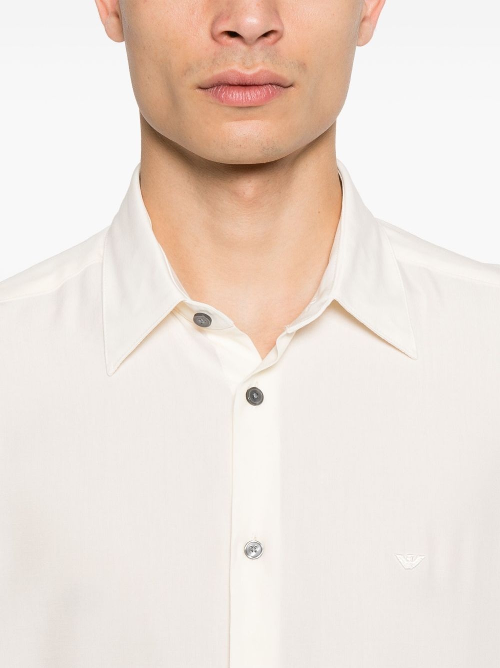 logo-embroidered shirt - 5