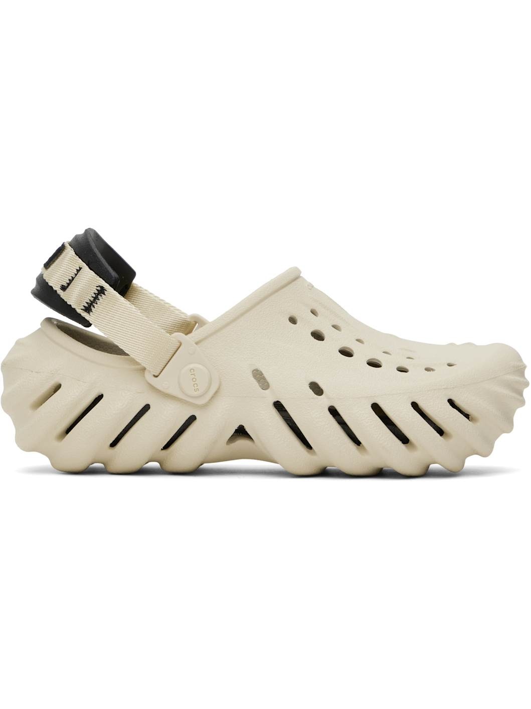 Beige & Black Echo Clogs - 1