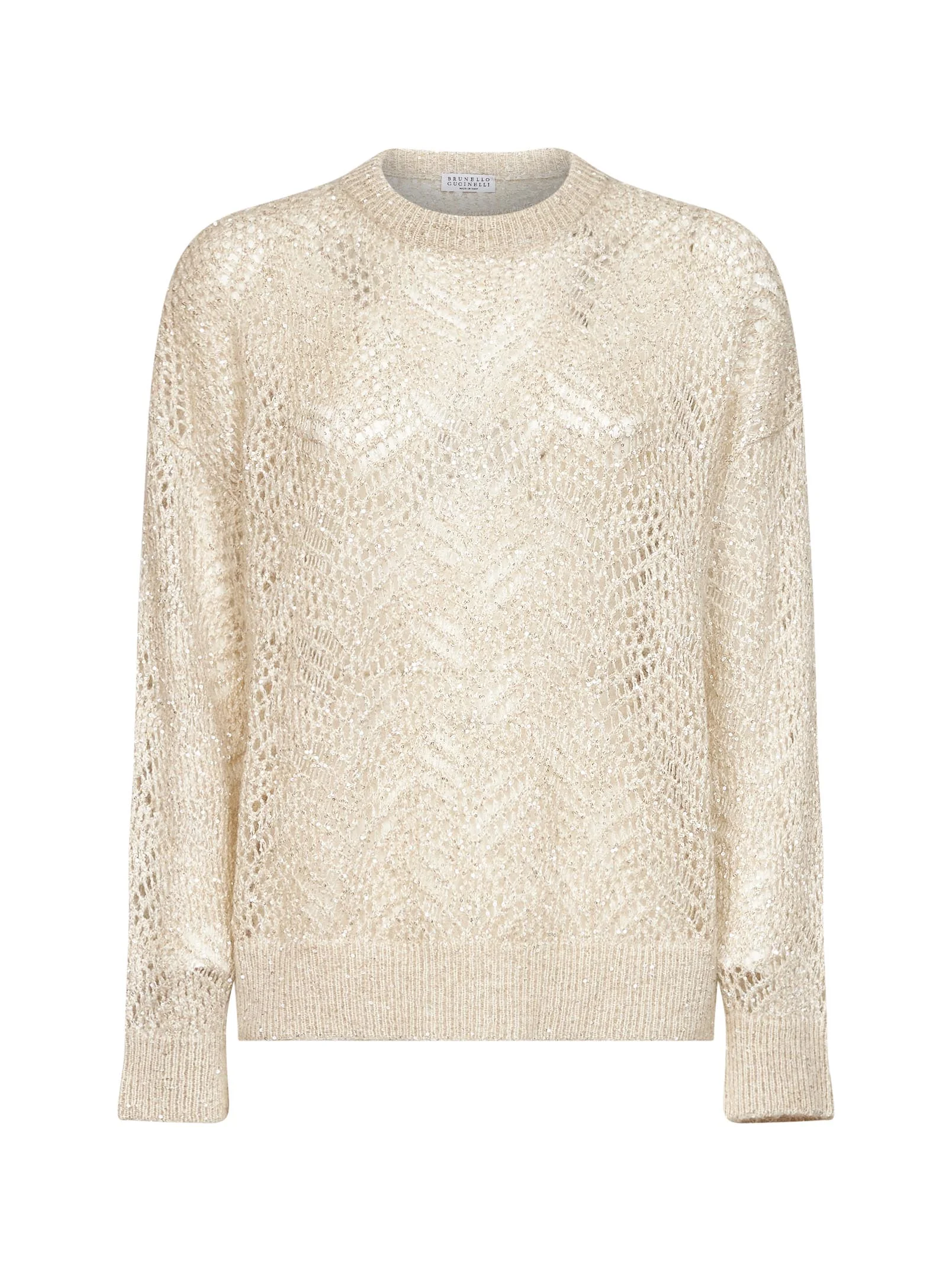 Ivory Dazzling Abstract Leaf sweater - 1