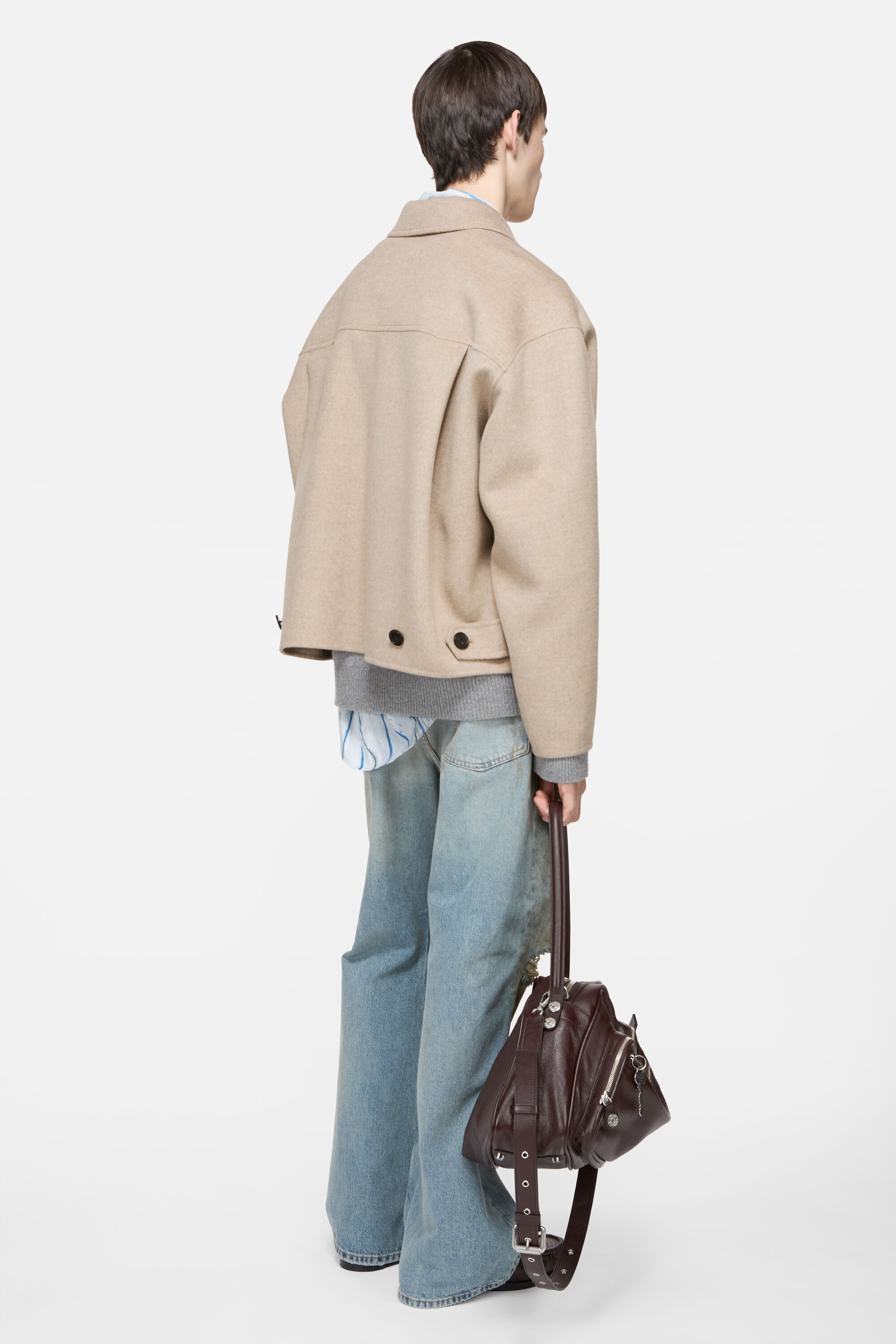 Cashmere jacket - Oatmeal melange - 3