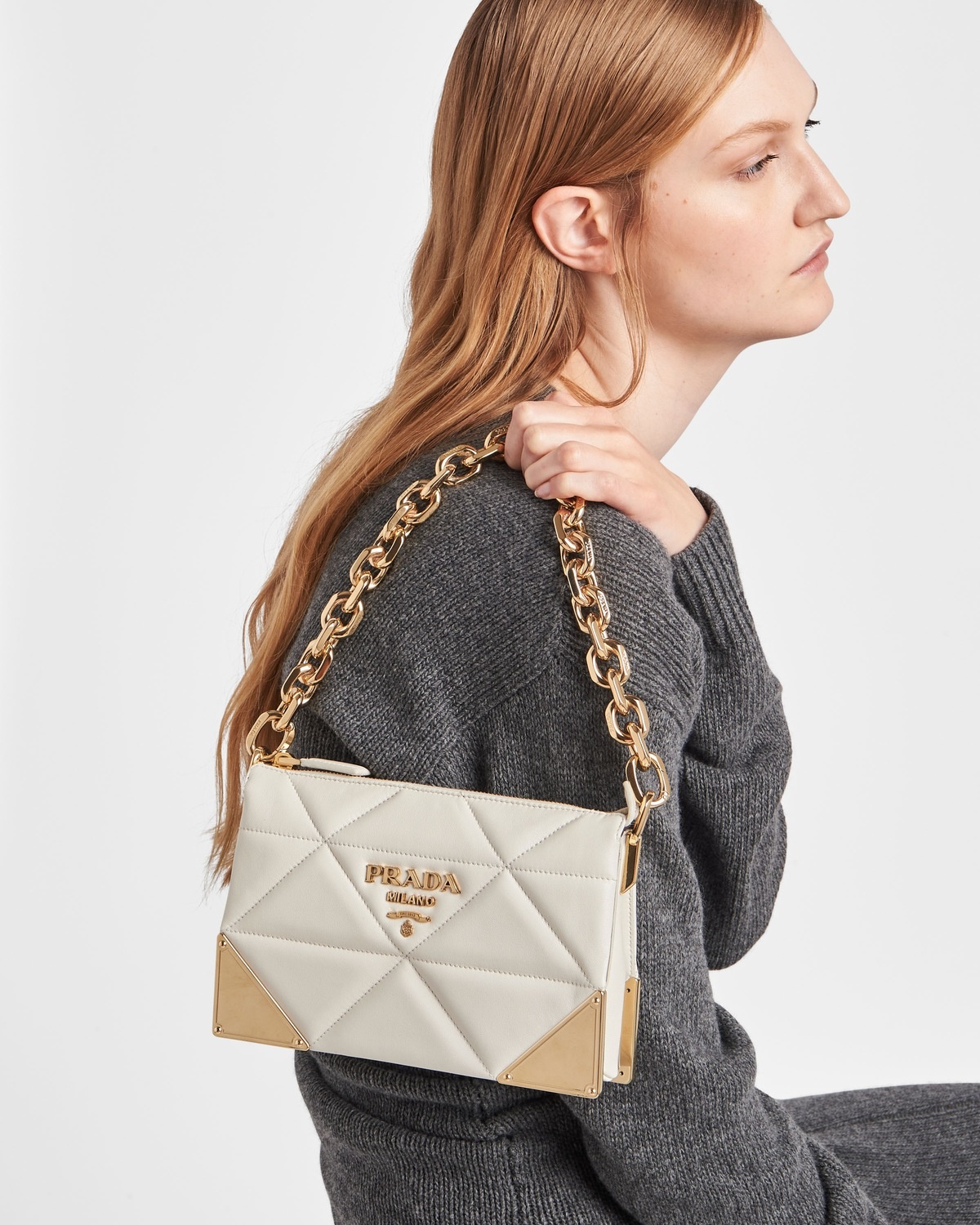 Quilted nappa leather shoulder bag - 7