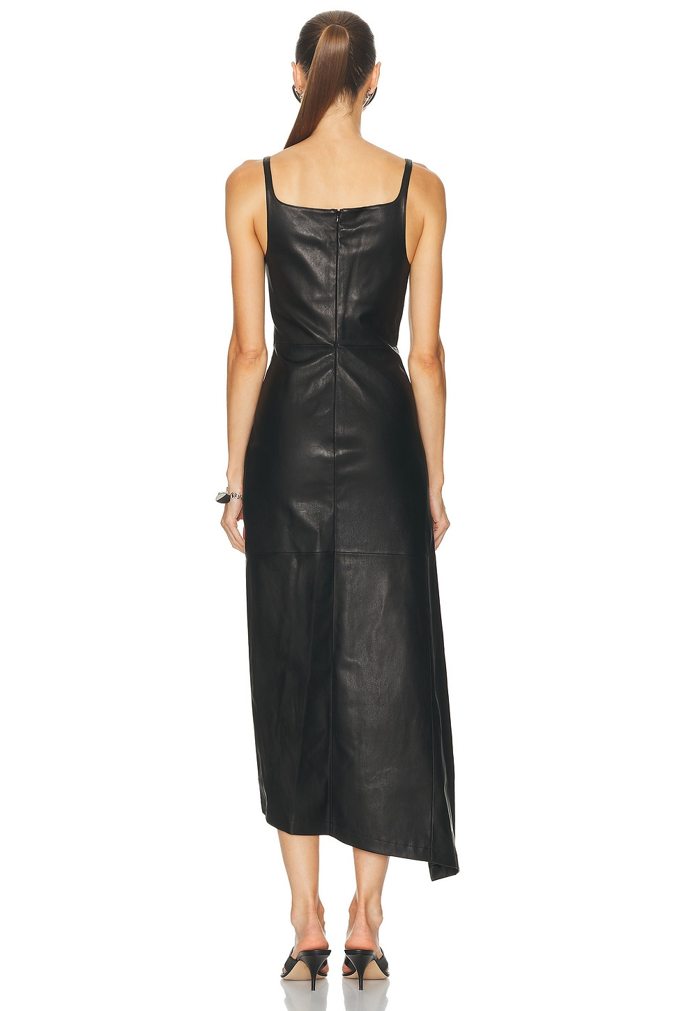 Leather Midi Dress - 4