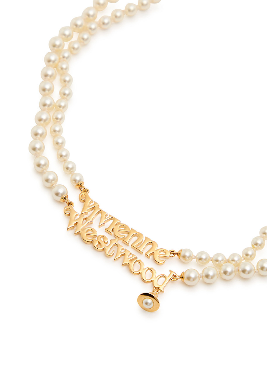 Vivienne Westwood Amelia Logo Faux Pearl Bracelets - 3