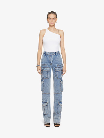 Givenchy BOOT CUT CARGO PANTS IN DENIM outlook