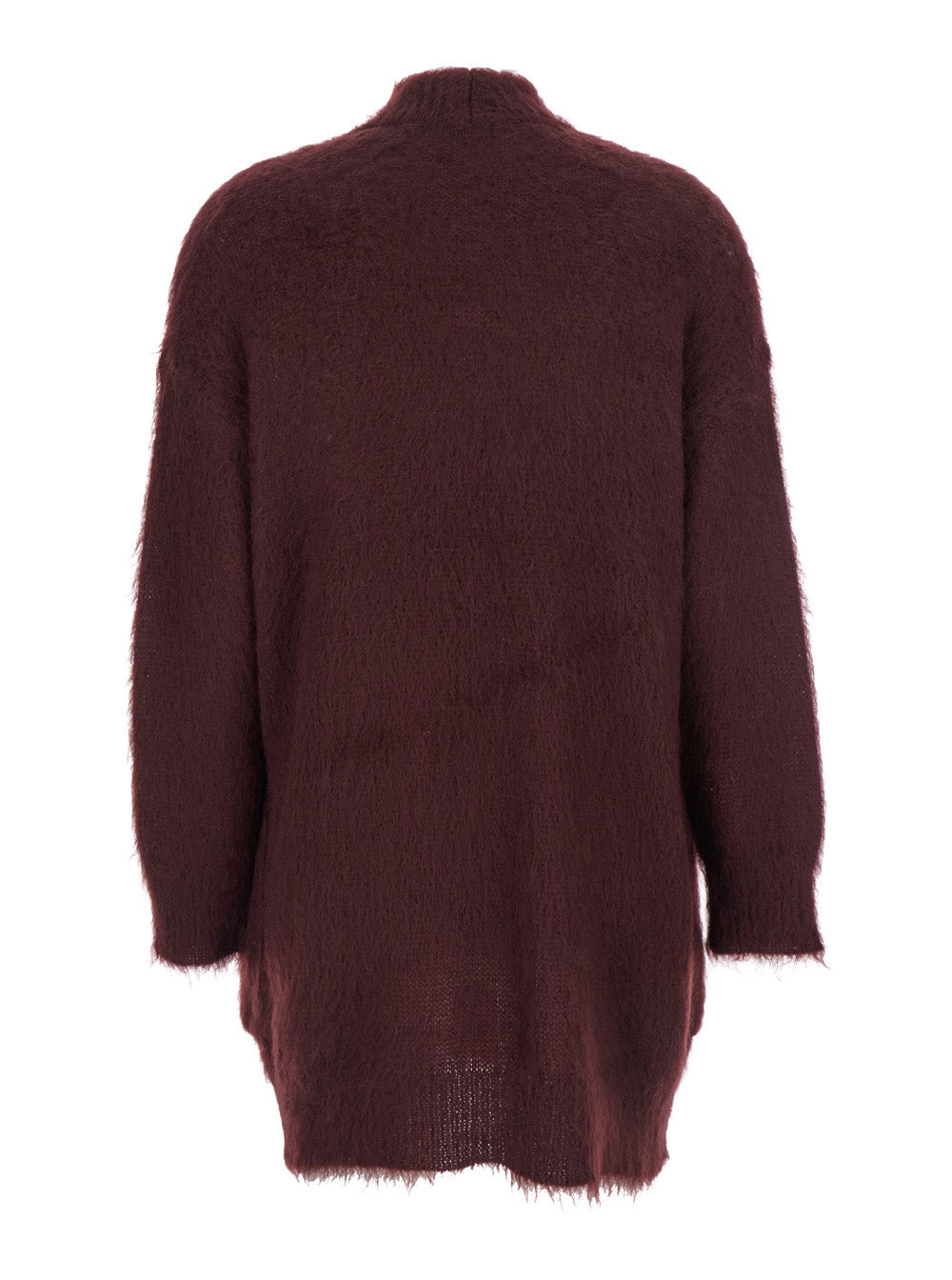 Max Mara Women Bordeaux Cardigan With Brushed Effect In Mohair Blend Woman - 2