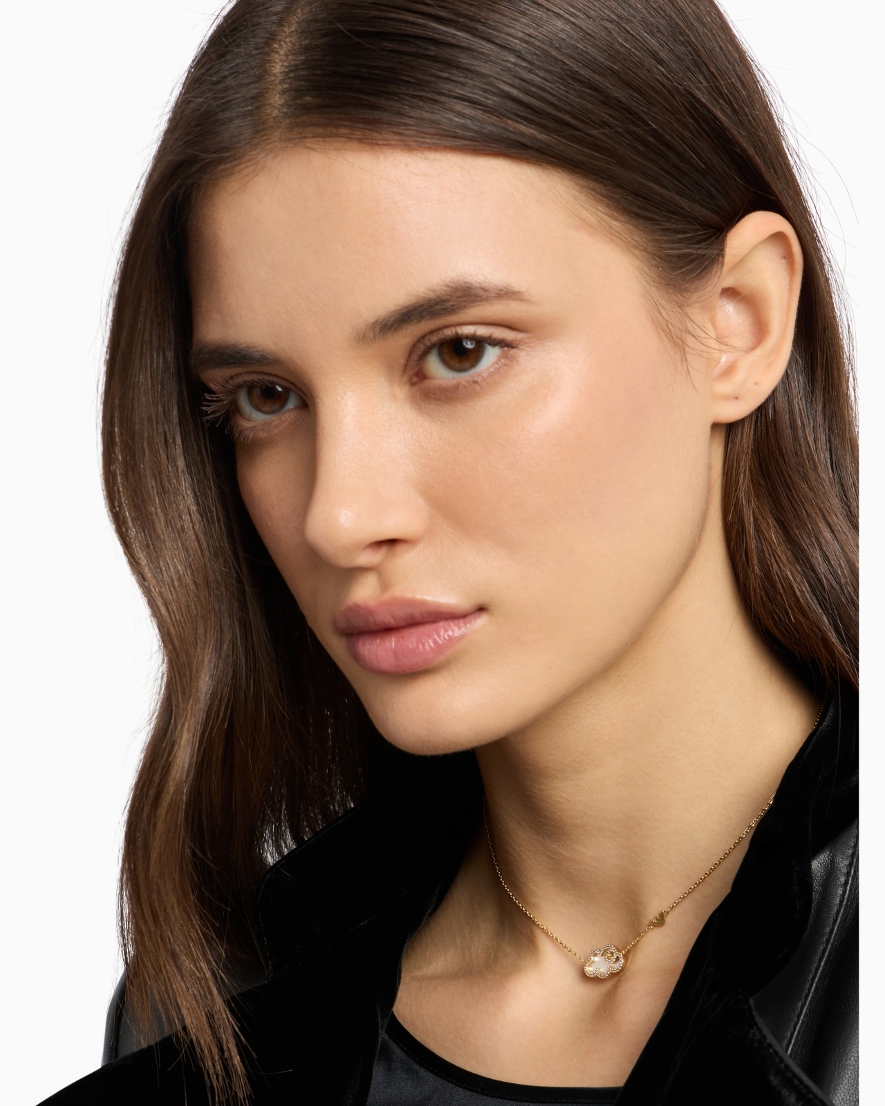 GOLD-TONE BRASS PENDANT NECKLACE - 4