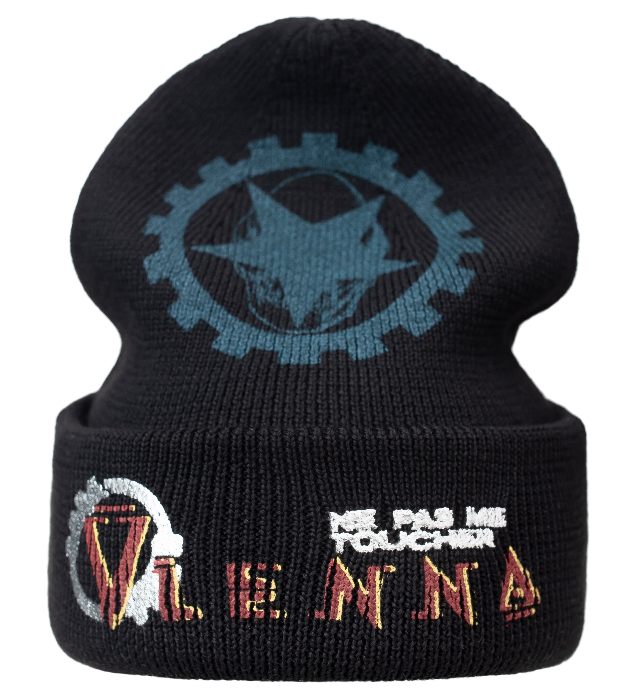 BLACK WOOL BEANIE - 1
