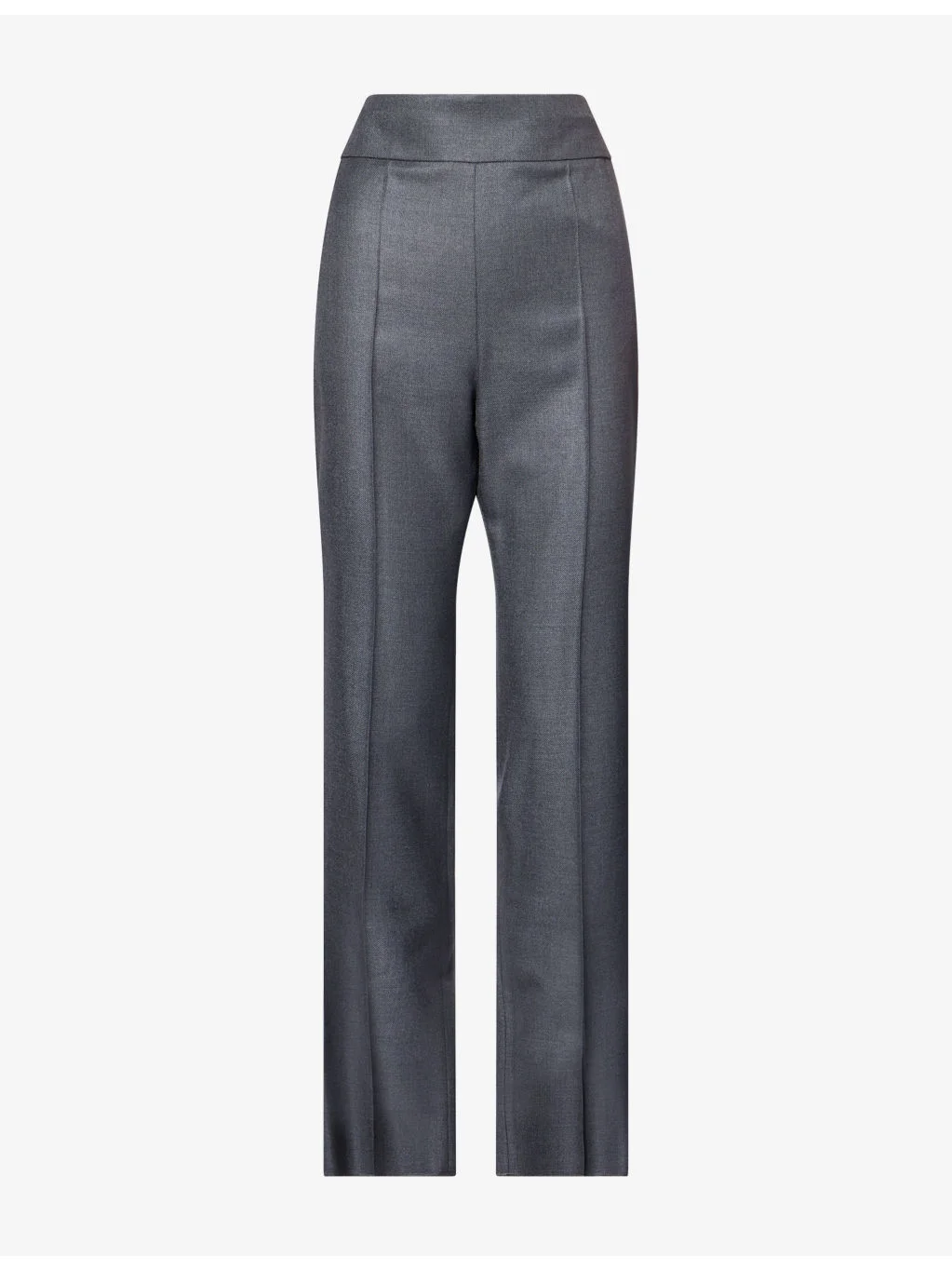 Straight-Cut Silk and Wool Blend Trousers - 1