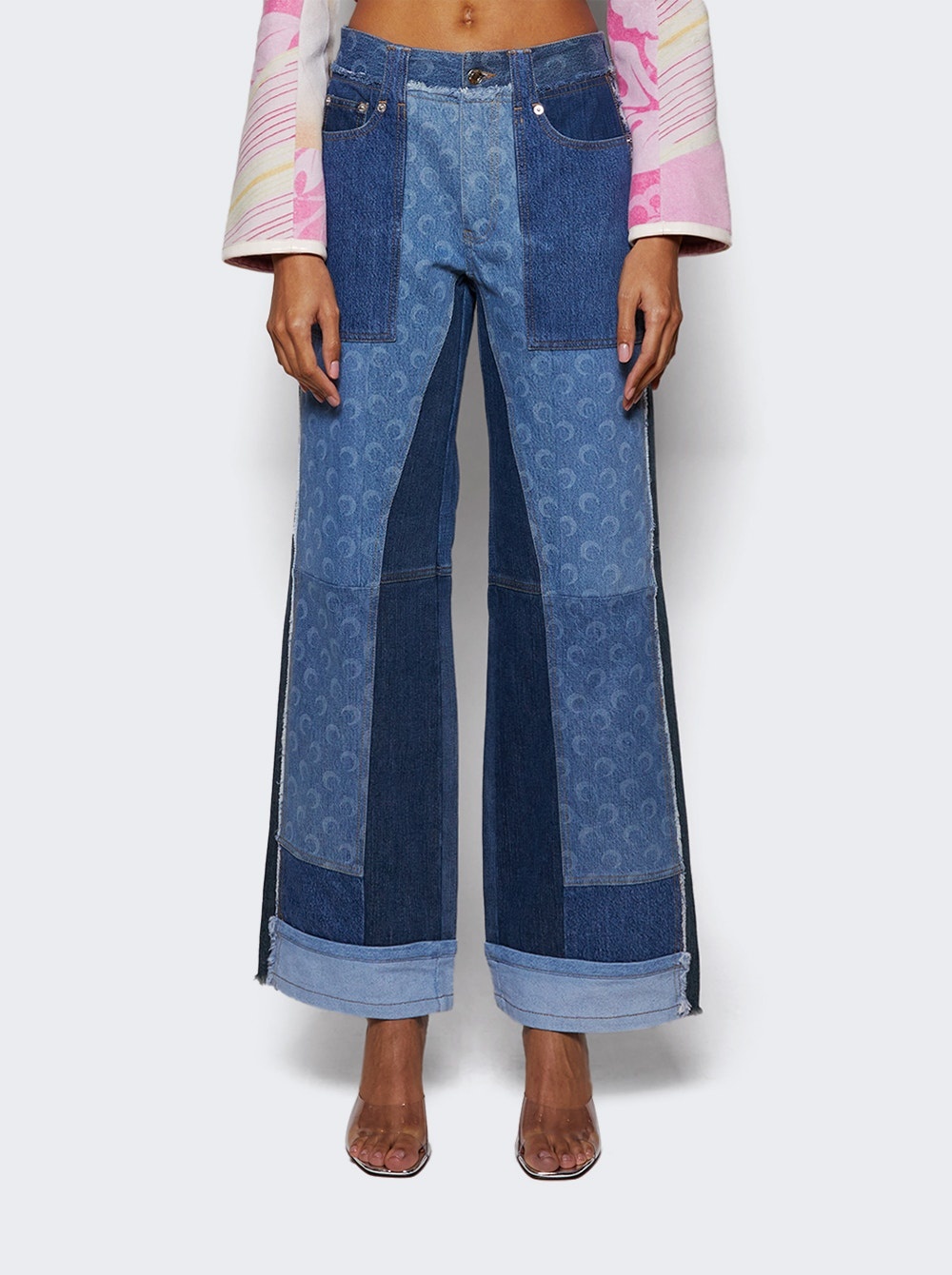 Regenerated Denim Straight Leg Pants Navy - 3