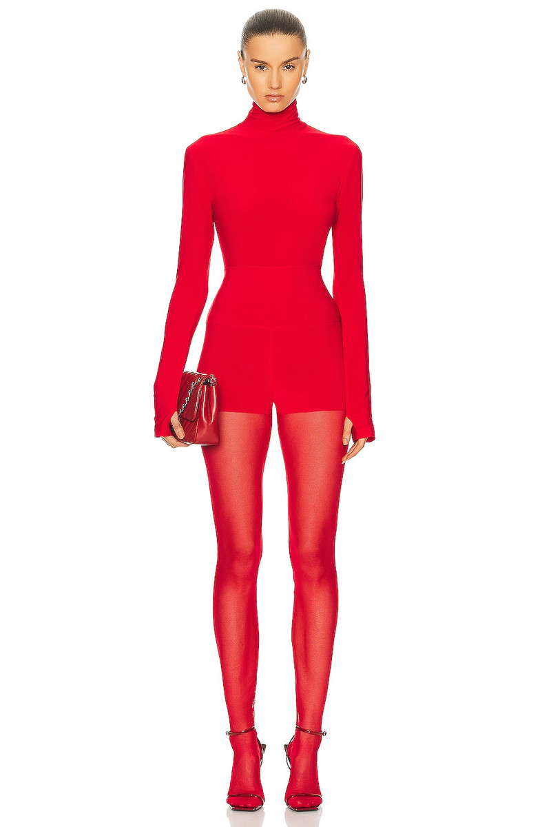 NORMA KAMALI Slim Fit Long Sleeve Turtle Top outlook