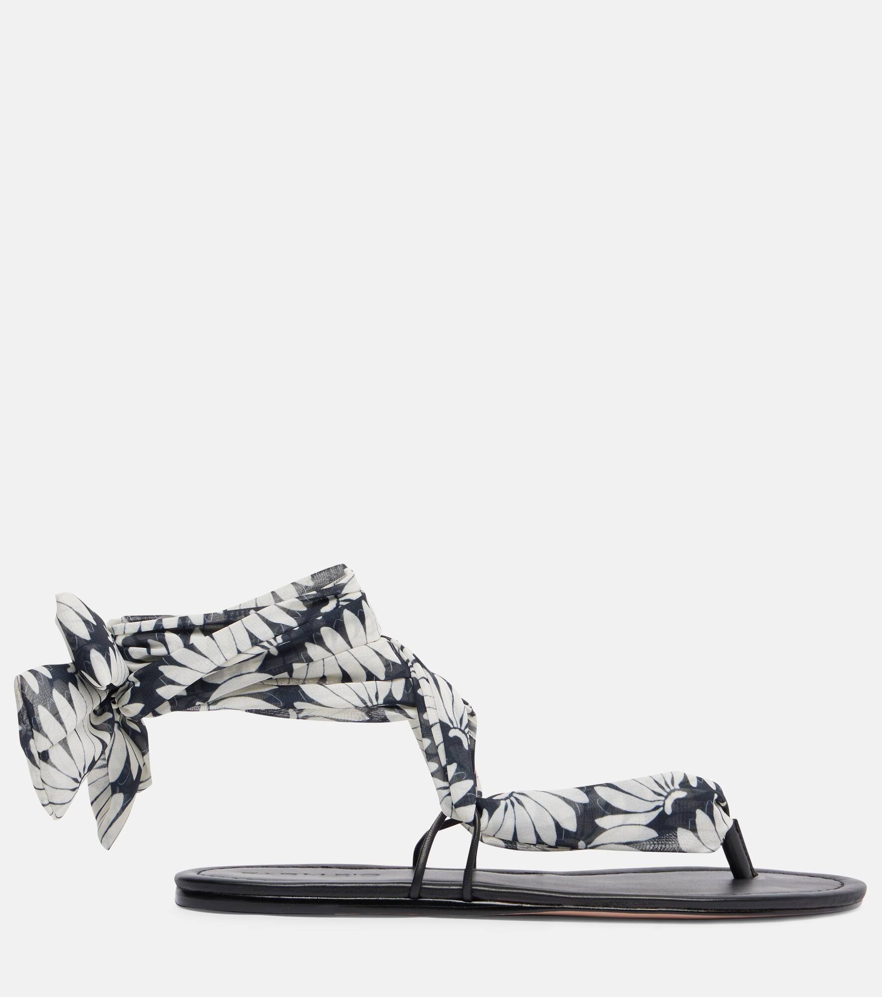 Floral thong sandals - 4