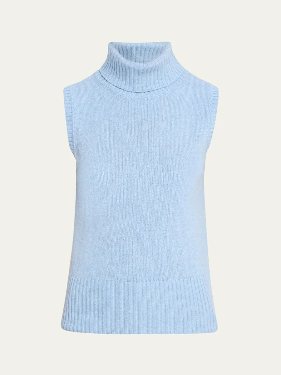 Mazzy Brushed Cashmere Sleeveless Sweater - 1
