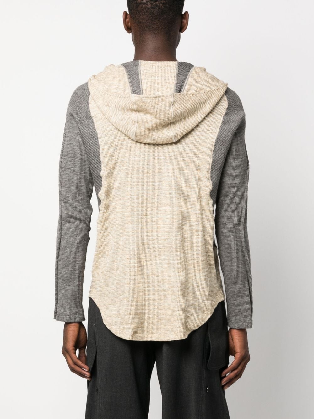 waffle-effect detachable-hood sweatshirt - 4