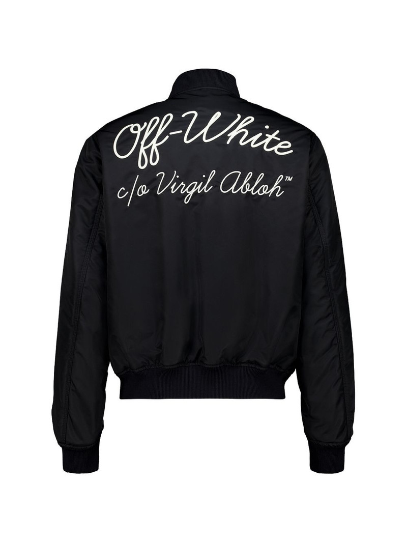 Off-White logo-embroidered bomber jacket outlook