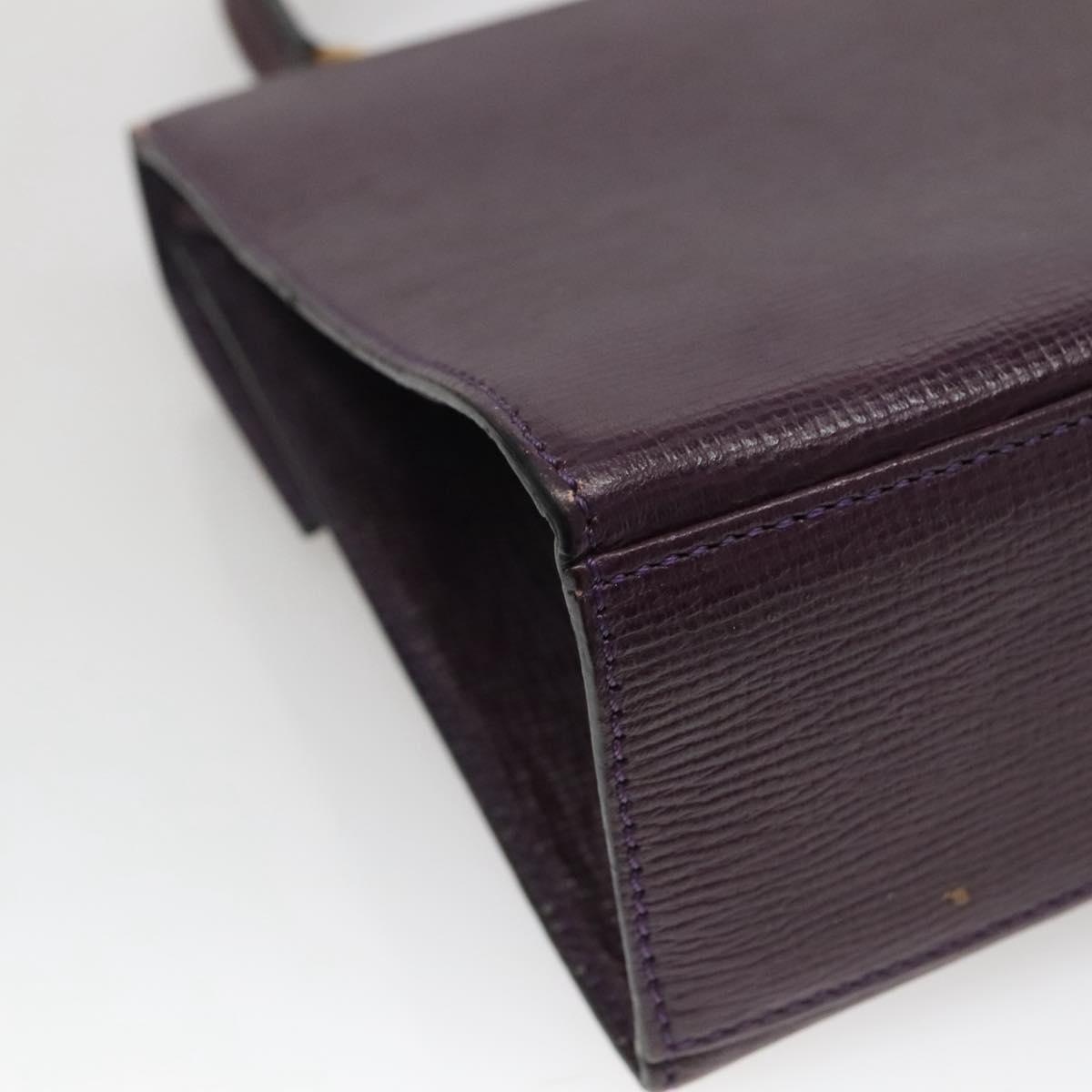 CELINE Hand Bag Leather Purple - 13