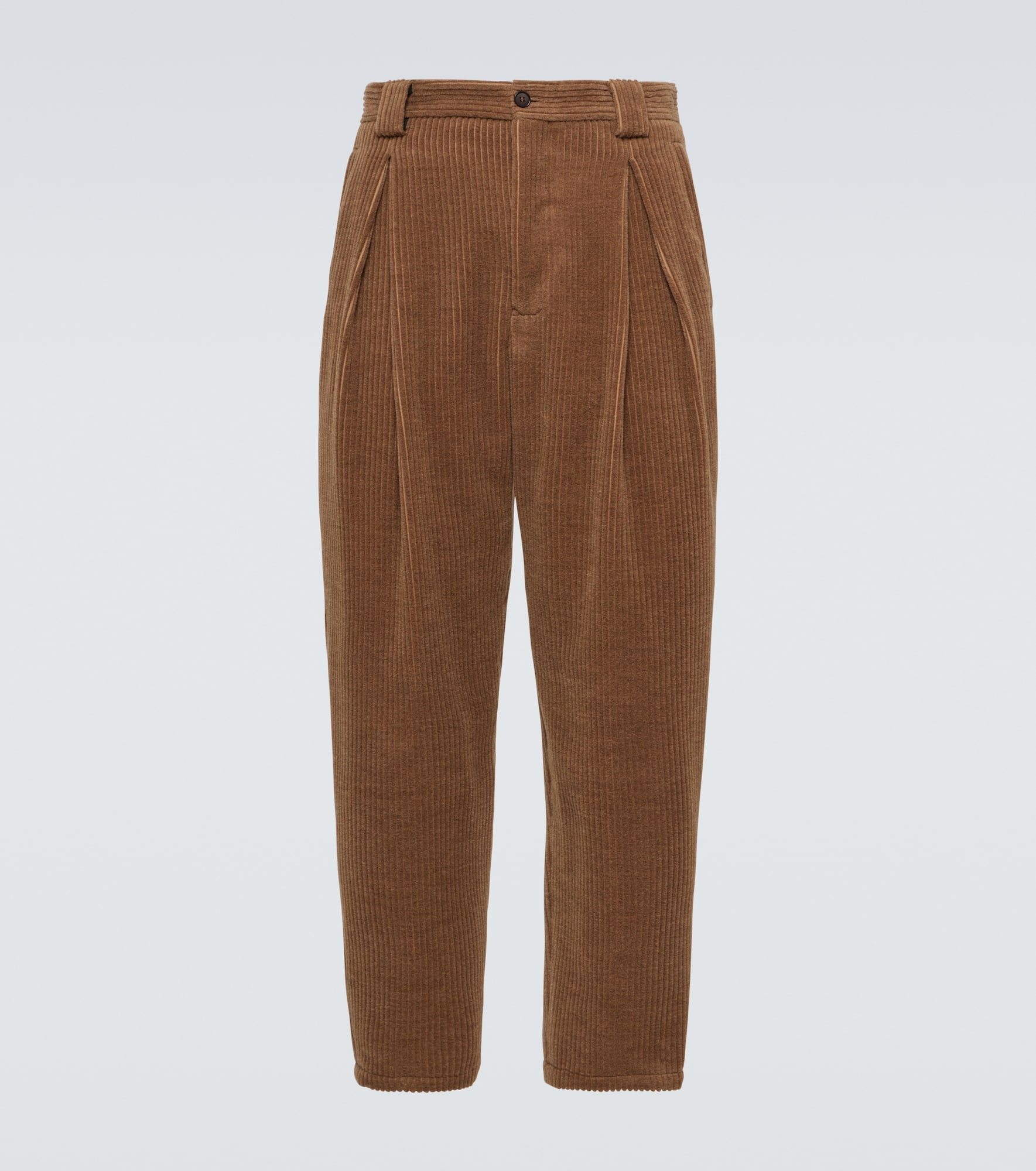 Wool-blend corduroy tapered pants - 1