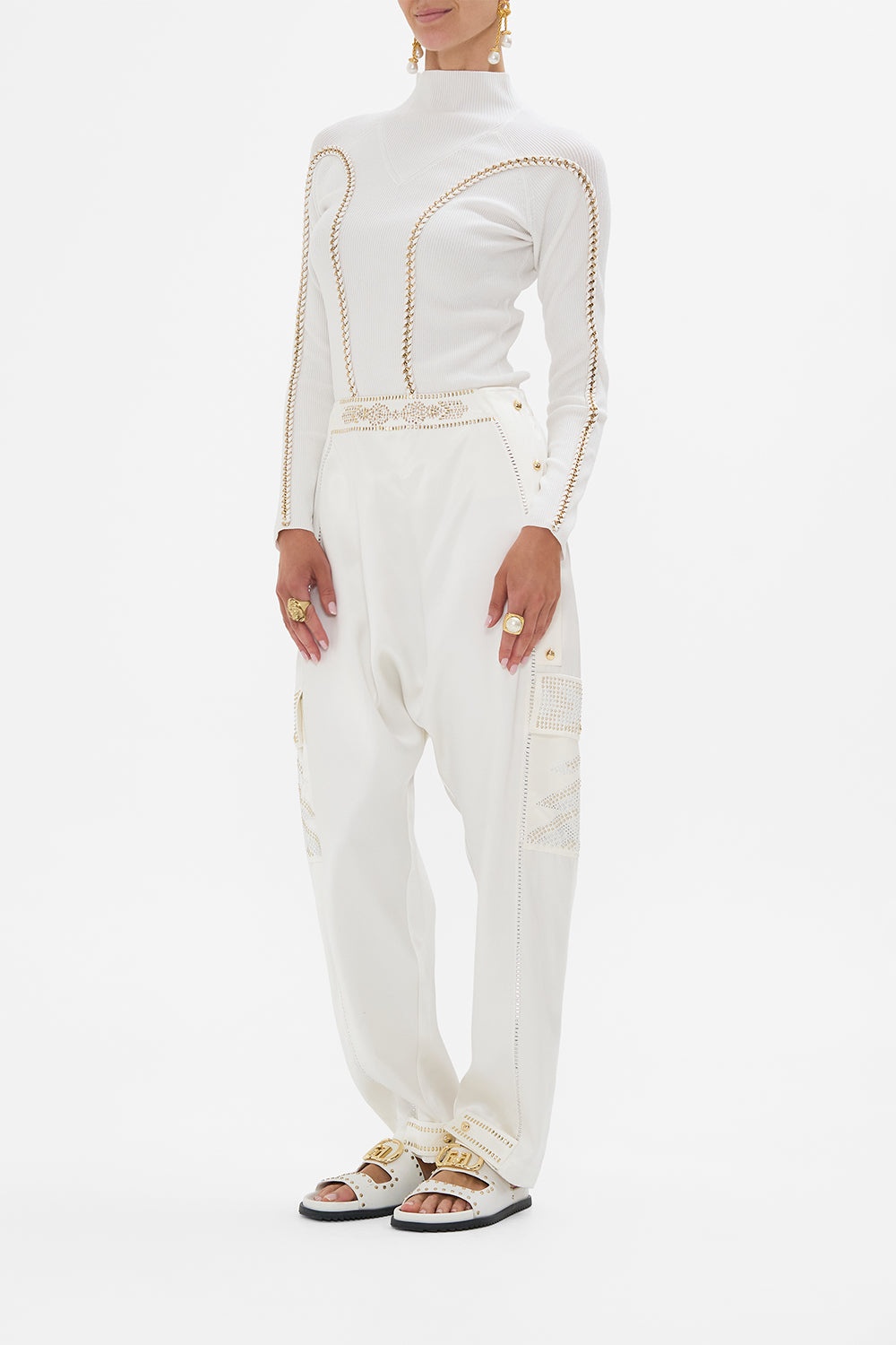 HAREM PANT WITH SIDE SNAPS - 4