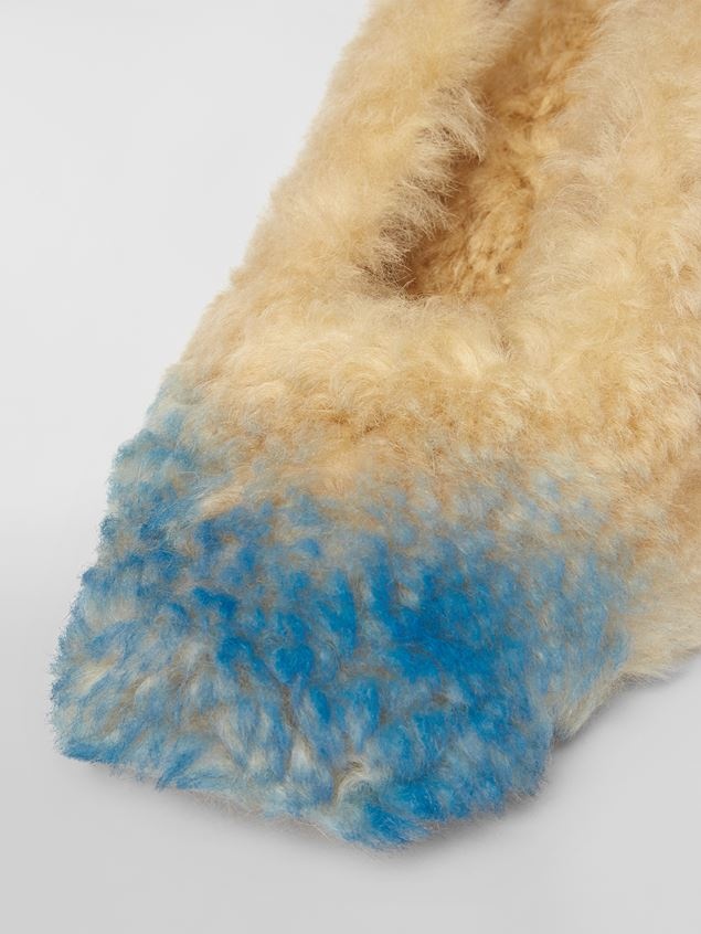SHEEPSKIN PUMP WITH SQUARE COLOURFUL SPRAY CAPTOE - 5