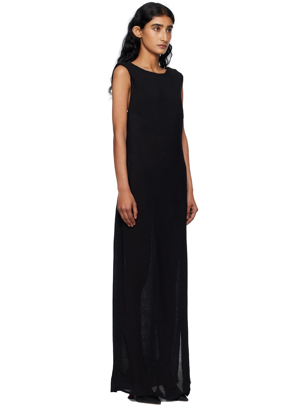 Black Cowl Back Maxi Dress - 2