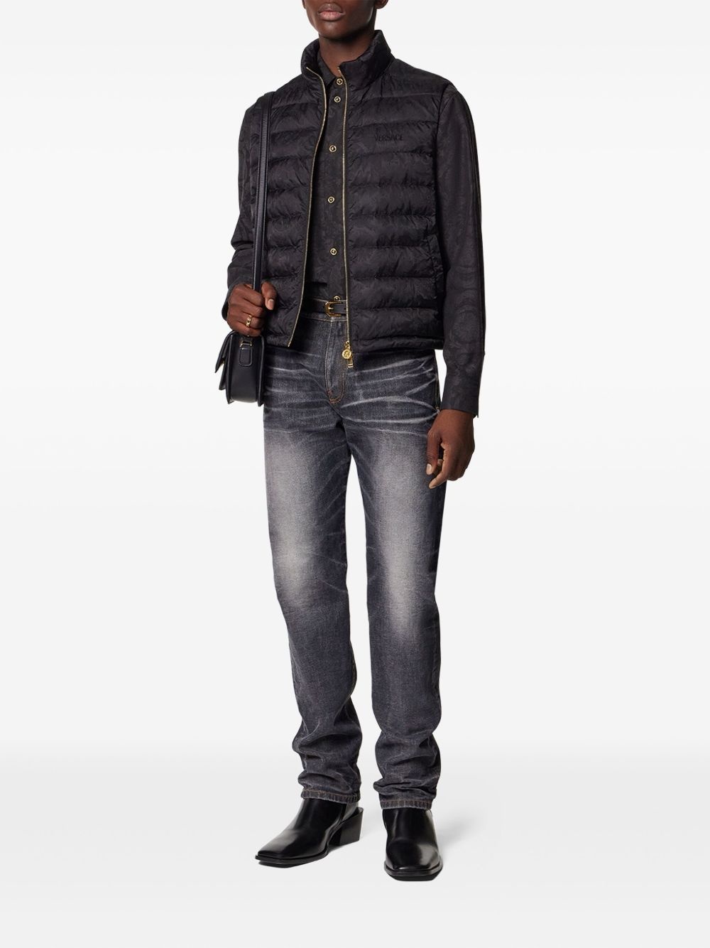Barocco jacquard chambray shirt - 2