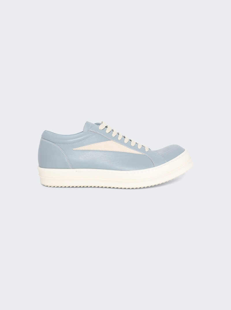 Scarpe In Pelle Vintage Sneakers Pale Blue And Milk - 1